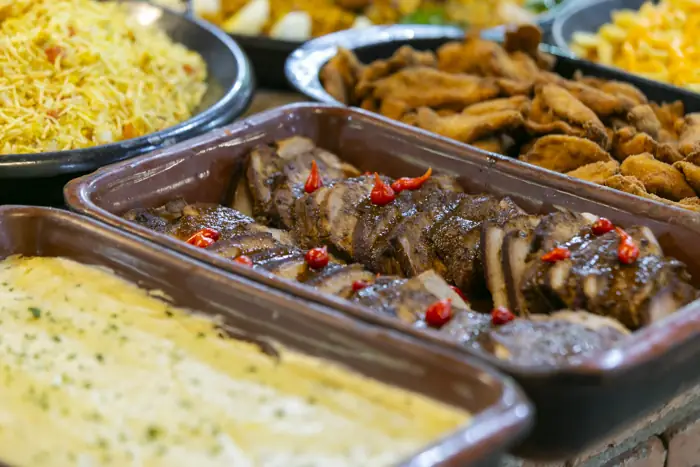 Assados no buffet
